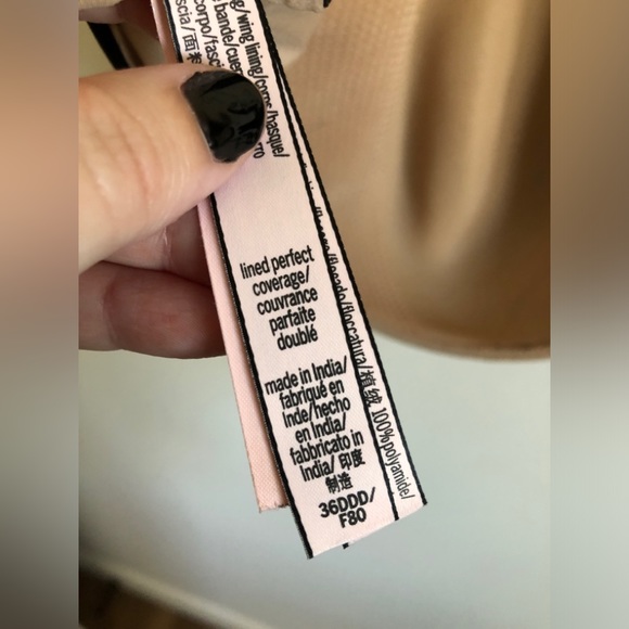 Victoria’s Secret Lined Perfect Coverage Bra Size 36DDD, in Sheer Black Color - Picture 10 of 11